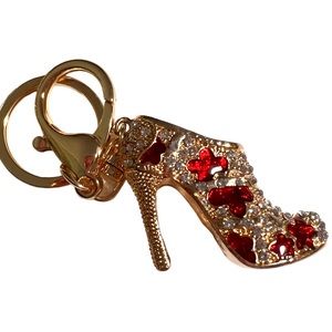 Swarovski crystals STILETTO KEYCHAIN/PURSE CHARM  NIB